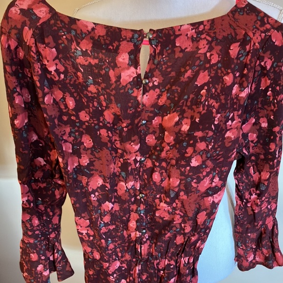 FREE PEOPLE romper berry abstract Size Small - Picture 4 of 6